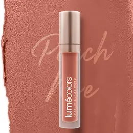 Olesan warna Peach Me dengan tube Velvet Lip & Cheek Mousse