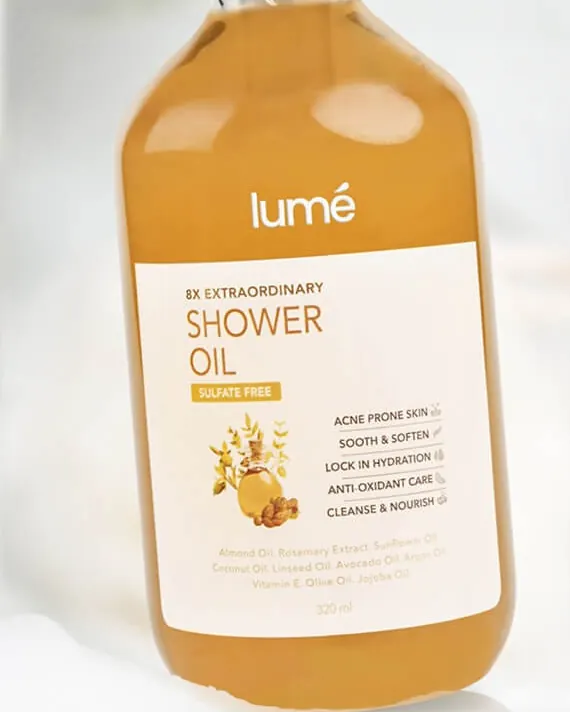 Botol Lume 8X Extraordinary Shower Oil 320 mL